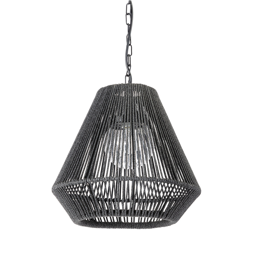 Palecek - One Light Outdoor Pendant - Tanner - Black- Union Lighting Luminaires Decor