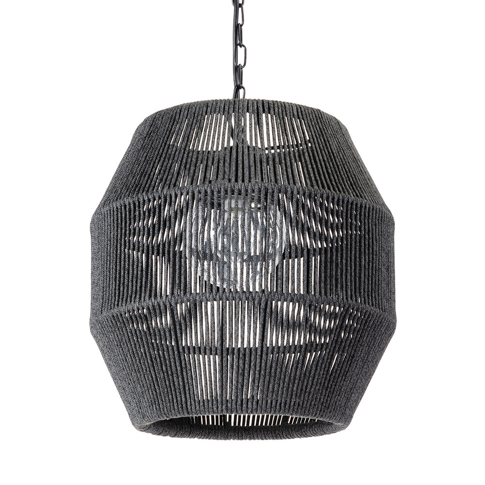 Palecek - One Light Outdoor Pendant - Tanner - Black- Union Lighting Luminaires Decor
