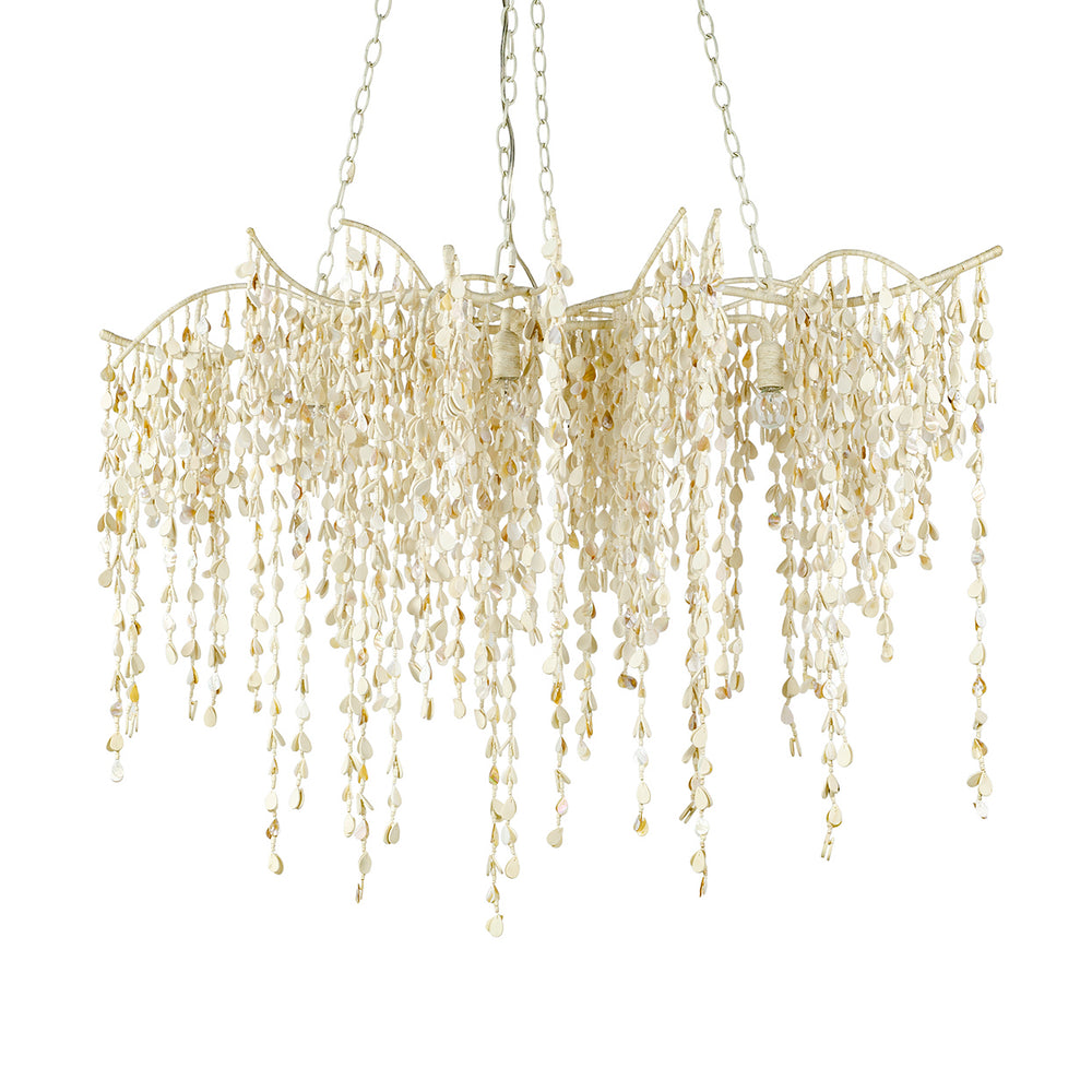 Palecek - Four Light Chandelier - Calabria - Cream- Union Lighting Luminaires Decor