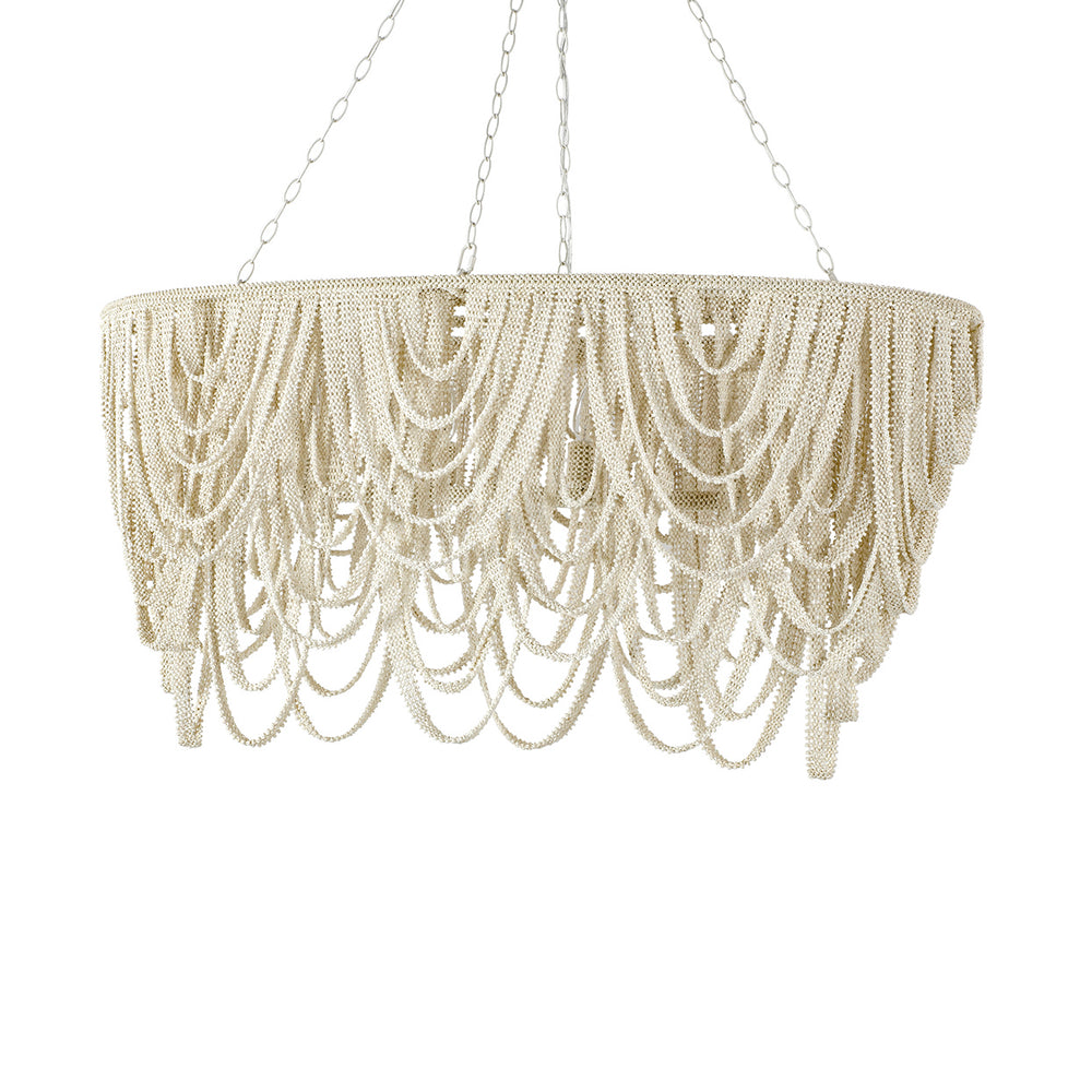 Palecek - Four Light Chandelier - Selita - Off-White- Union Lighting Luminaires Decor