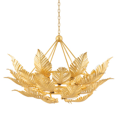 Corbett Lighting Canada - 12 Light Chandelier - Tropicale - Gold Leaf- Union Lighting Luminaires Decor