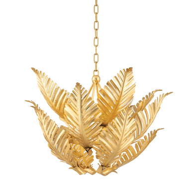 Corbett Lighting Canada - Eight Light Pendant - Tropicale - Gold Leaf- Union Lighting Luminaires Decor