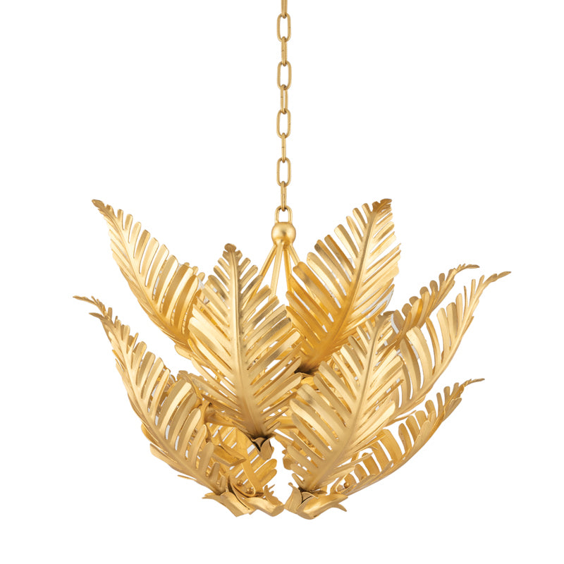 Corbett Lighting Canada - Eight Light Pendant - Tropicale - Gold Leaf- Union Lighting Luminaires Decor