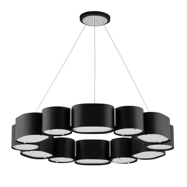 Corbett Lighting Canada - 12 Light Chandelier - Opal - Soft Black With Stainless Steel- Union Lighting Luminaires Decor