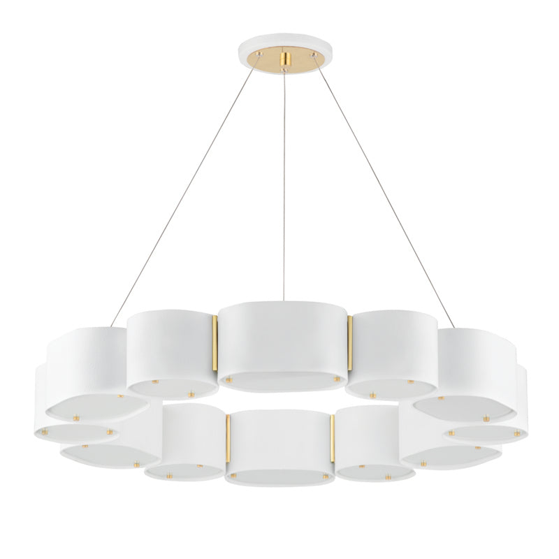 Corbett Lighting Canada - 12 Light Chandelier - Opal - Soft White/Vintage Brass- Union Lighting Luminaires Decor