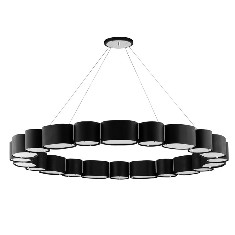 Corbett Lighting Canada - 22 Light Chandelier - Opal - Soft Black/Stainless Steel- Union Lighting Luminaires Decor