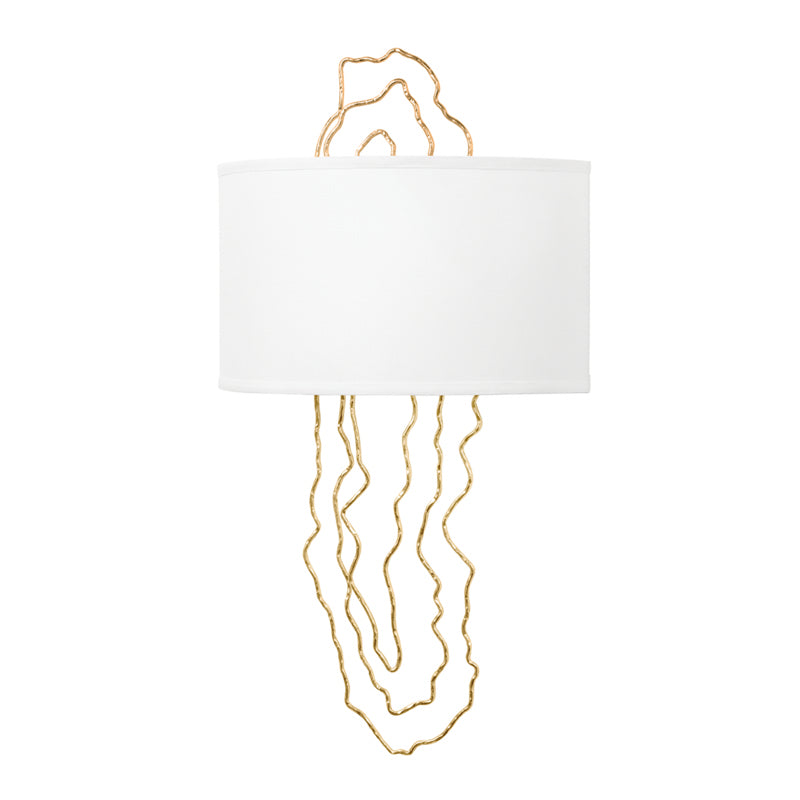Corbett Lighting Canada - Two Light Wall Sconce - 5Th Avenue - Vintage Gold Leaf- Union Lighting Luminaires Decor