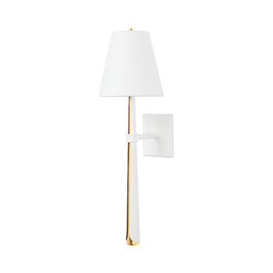 Corbett Lighting Canada - One Light Wall Sconce - Esmeralda - Vintage Gold Leaf/Gesso White- Union Lighting Luminaires Decor