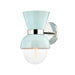 Mitzi Canada - One Light Wall Sconce - Gillian - Polished Nickel/Ceramic Gloss Robins Egg Blue- Union Lighting Luminaires Decor