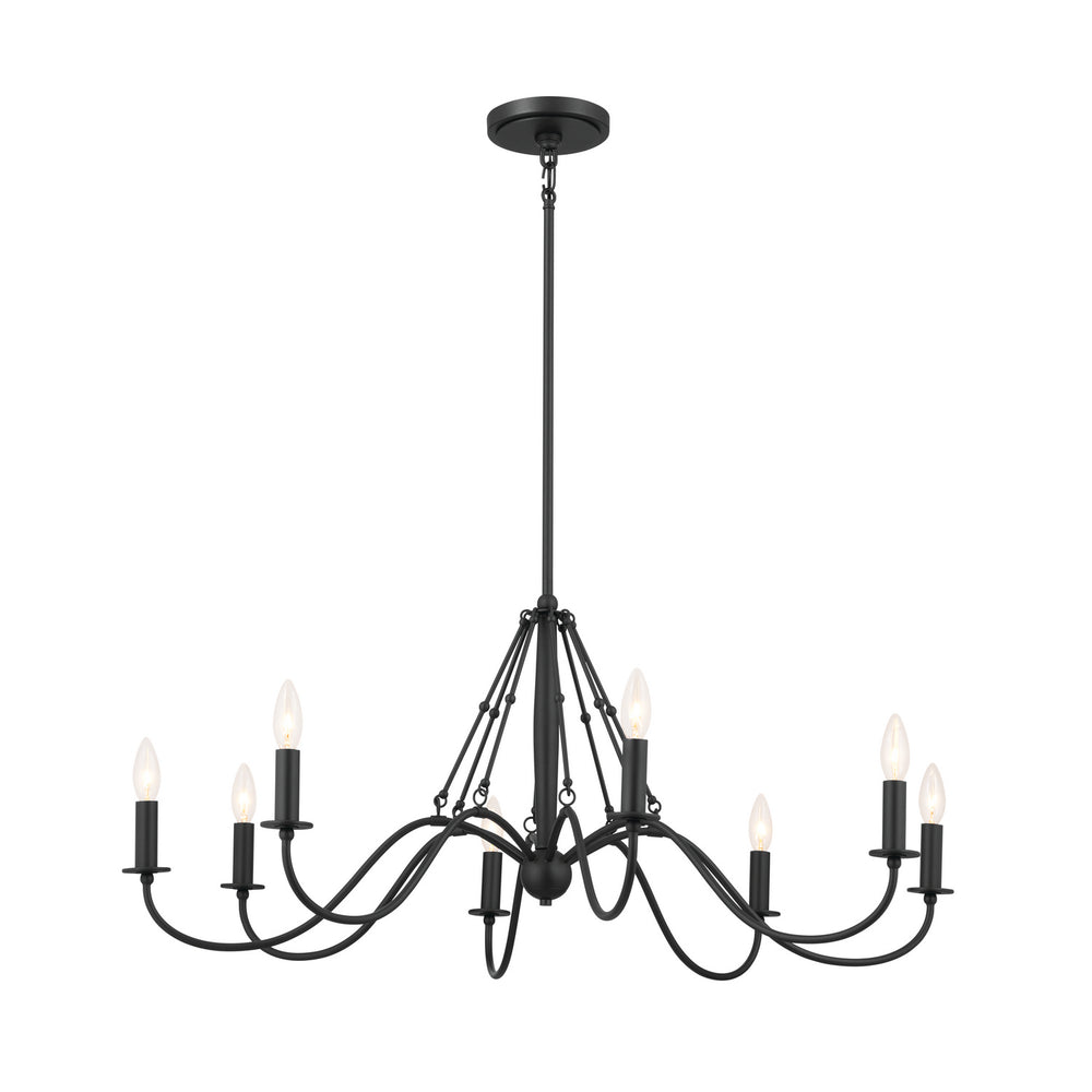 Kichler Canada - Eight Light Chandelier - Freesia - Textured Black- Union Lighting Luminaires Decor
