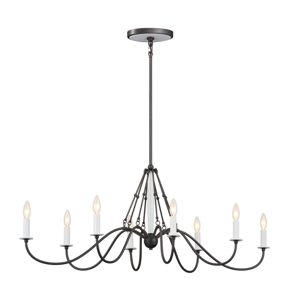 Kichler Canada - Eight Light Chandelier - Freesia - Anvil Iron- Union Lighting Luminaires Decor