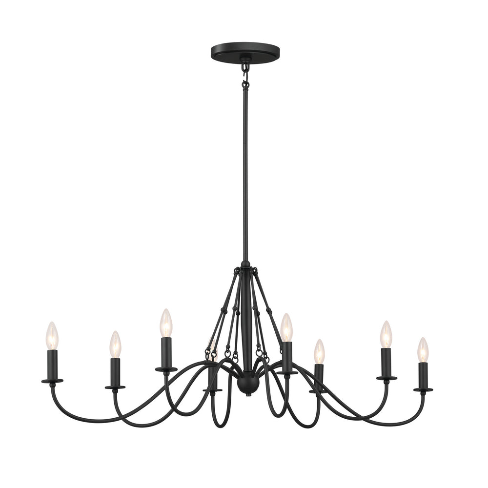 Kichler Canada - Eight Light Chandelier - Freesia - Textured Black- Union Lighting Luminaires Decor
