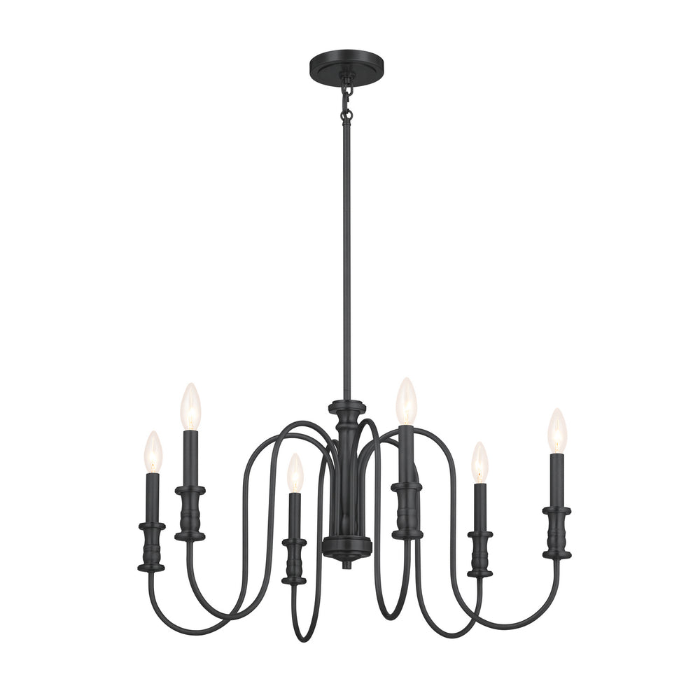Kichler Canada - Six Light Chandelier - Karthe - Black- Union Lighting Luminaires Decor
