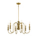 Kichler Canada - Six Light Chandelier - Karthe - Natural Brass- Union Lighting Luminaires Decor