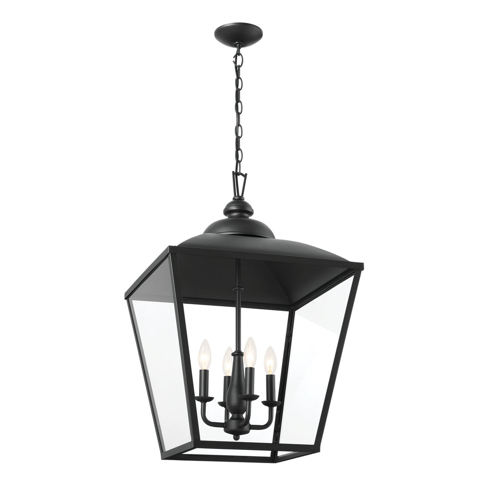 Kichler Canada - Four Light Foyer Pendant - Dame - Textured Black- Union Lighting Luminaires Decor
