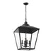 Kichler Canada - Four Light Foyer Pendant - Dame - Textured Black- Union Lighting Luminaires Decor