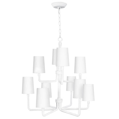 Regina Andrew - Ten Light Chandelier - Boracay - White- Union Lighting Luminaires Decor