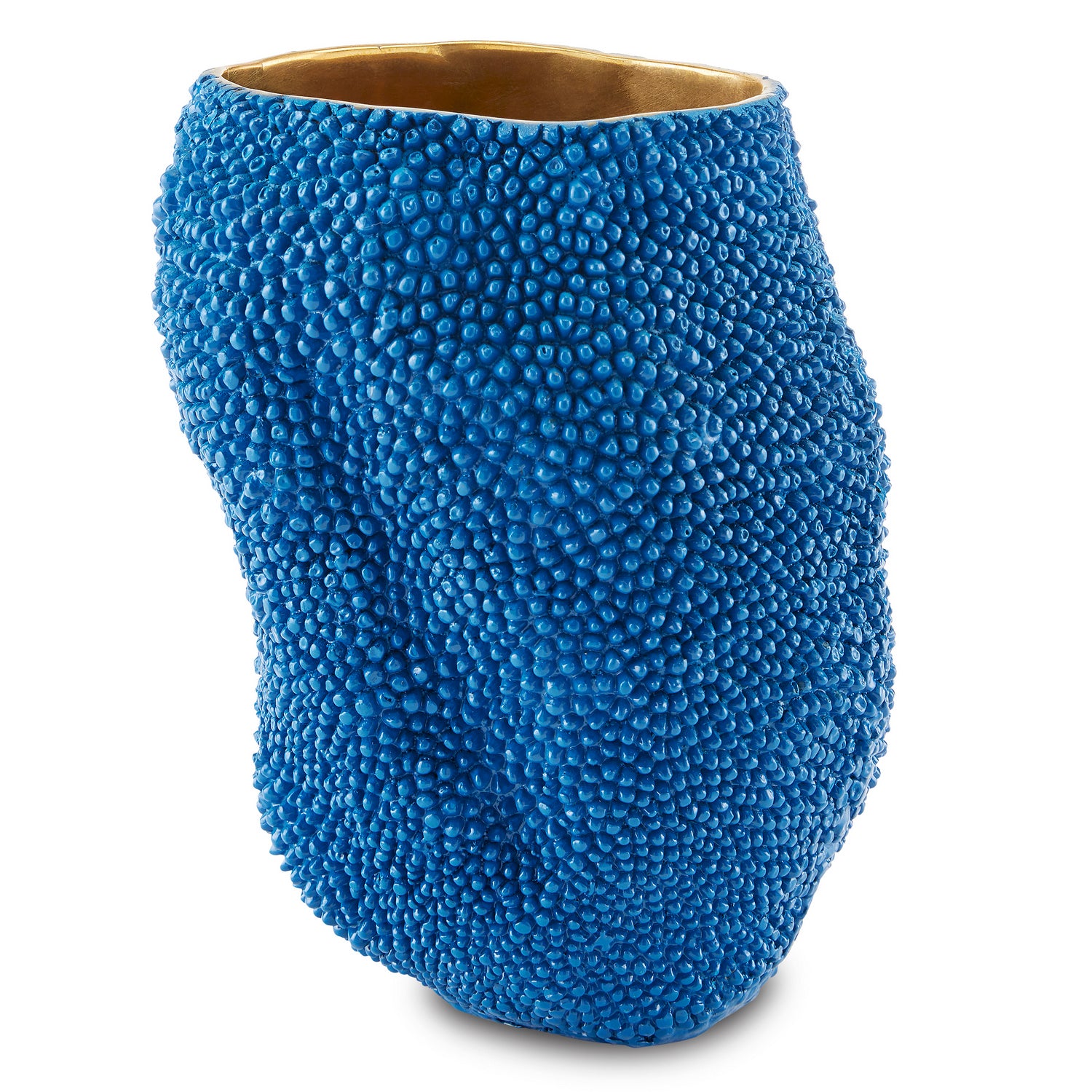 Currey and Company - Vase - Jackfruit - Blue/Gold- Union Lighting Luminaires Decor