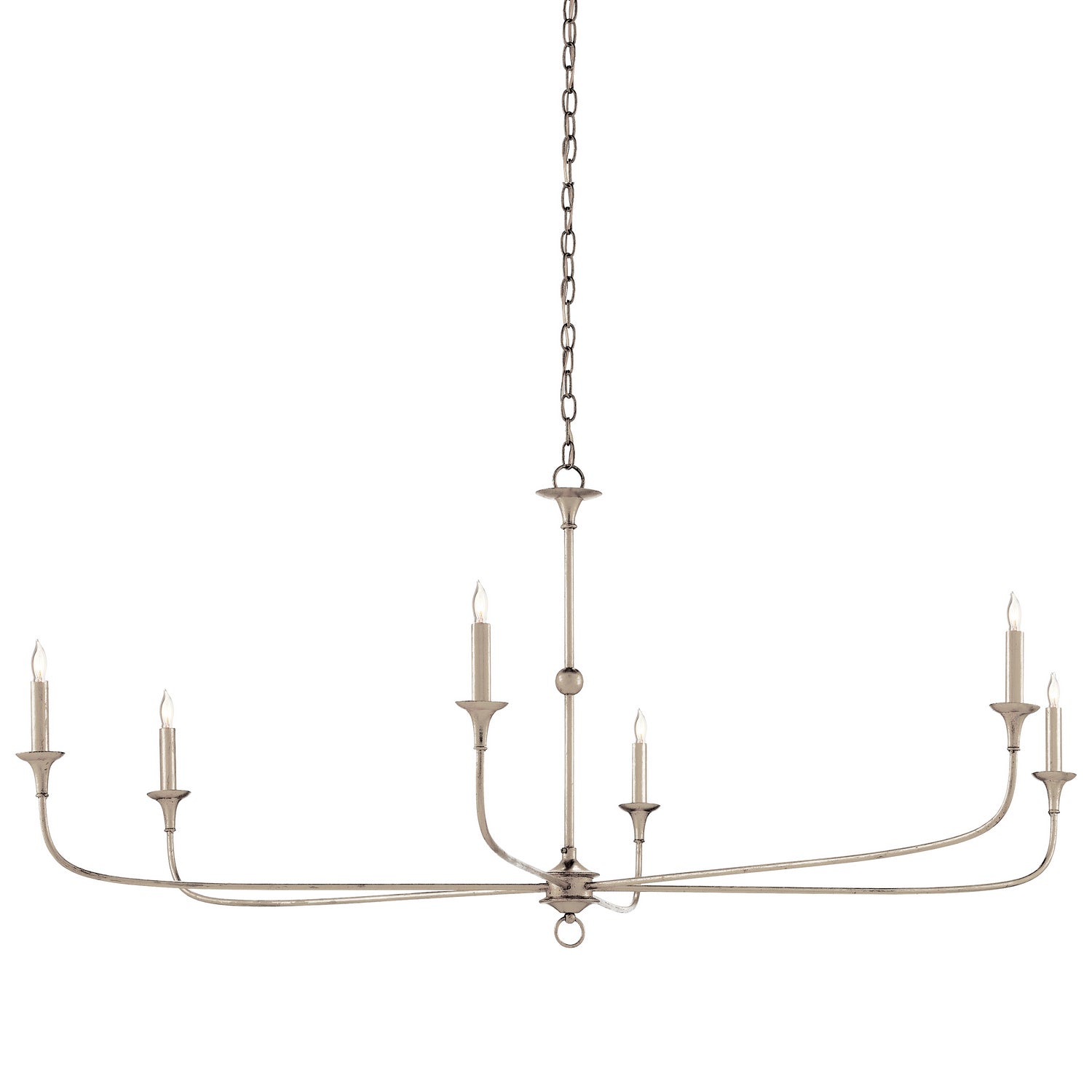 Currey and Company - Six Light Chandelier - Nottaway - Champagne- Union Lighting Luminaires Decor