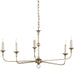 Currey and Company - Five Light Chandelier - Nottaway - Champagne- Union Lighting Luminaires Decor