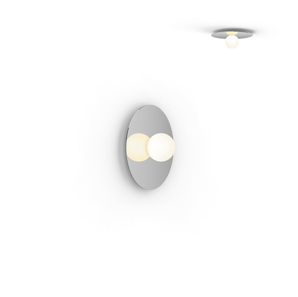 Pablo Designs - LED Flush Mount - Bola Disc - Chrome- Union Lighting Luminaires Decor