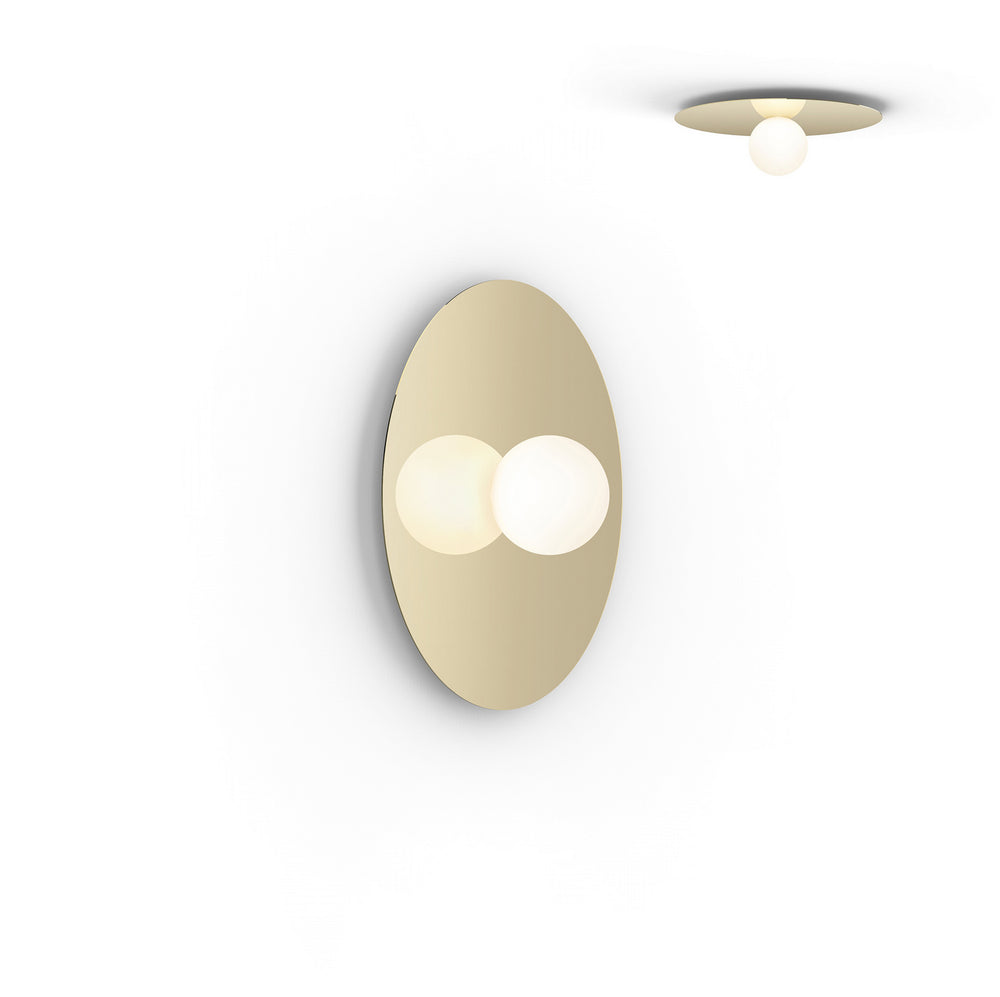 Pablo Designs - LED Flush Mount - Bola Disc - Brass- Union Lighting Luminaires Decor