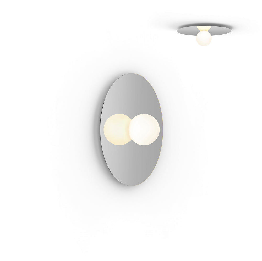 Pablo Designs - LED Flush Mount - Bola Disc - Chrome- Union Lighting Luminaires Decor