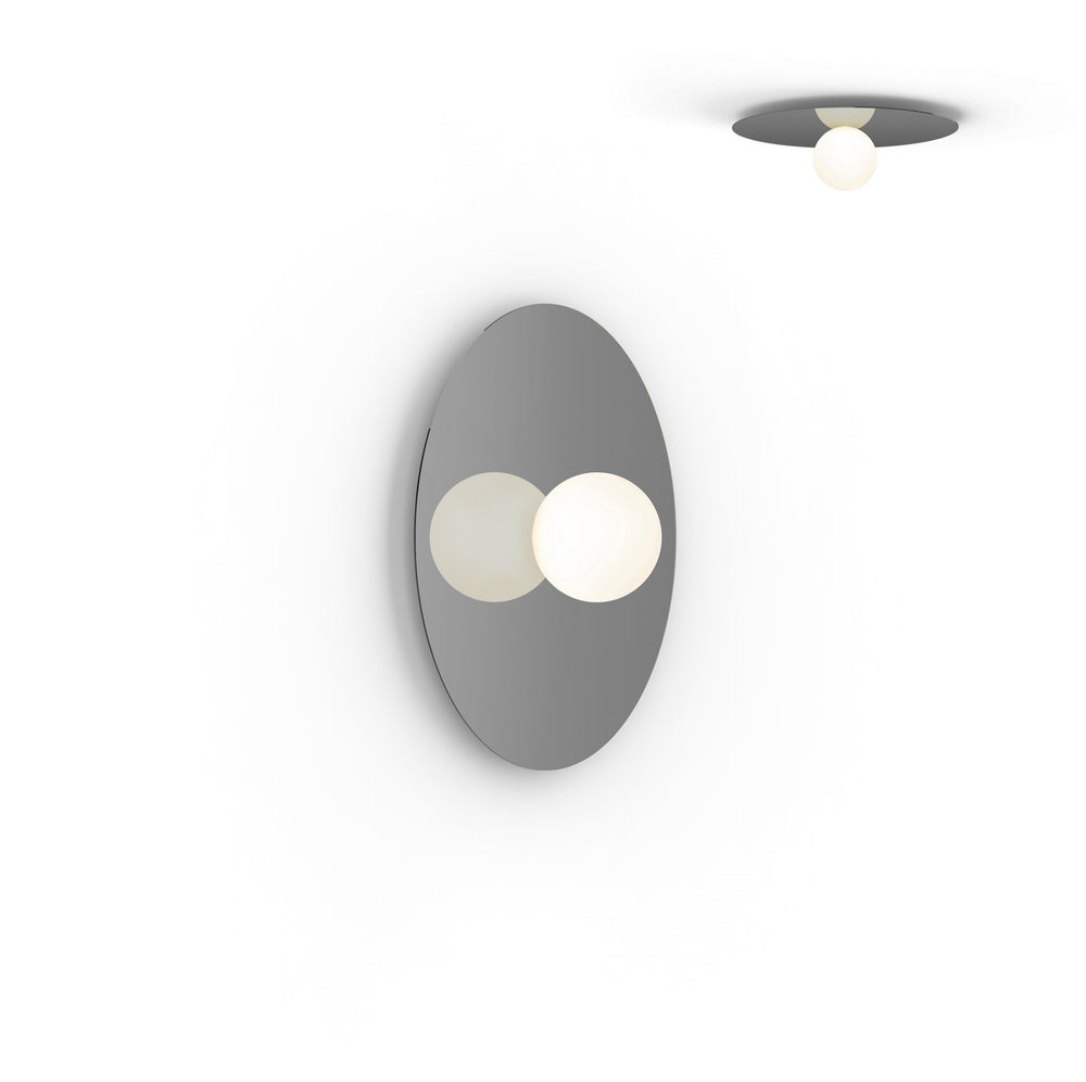 Pablo Designs - LED Flush Mount - Bola Disc - Gunmetal- Union Lighting Luminaires Decor