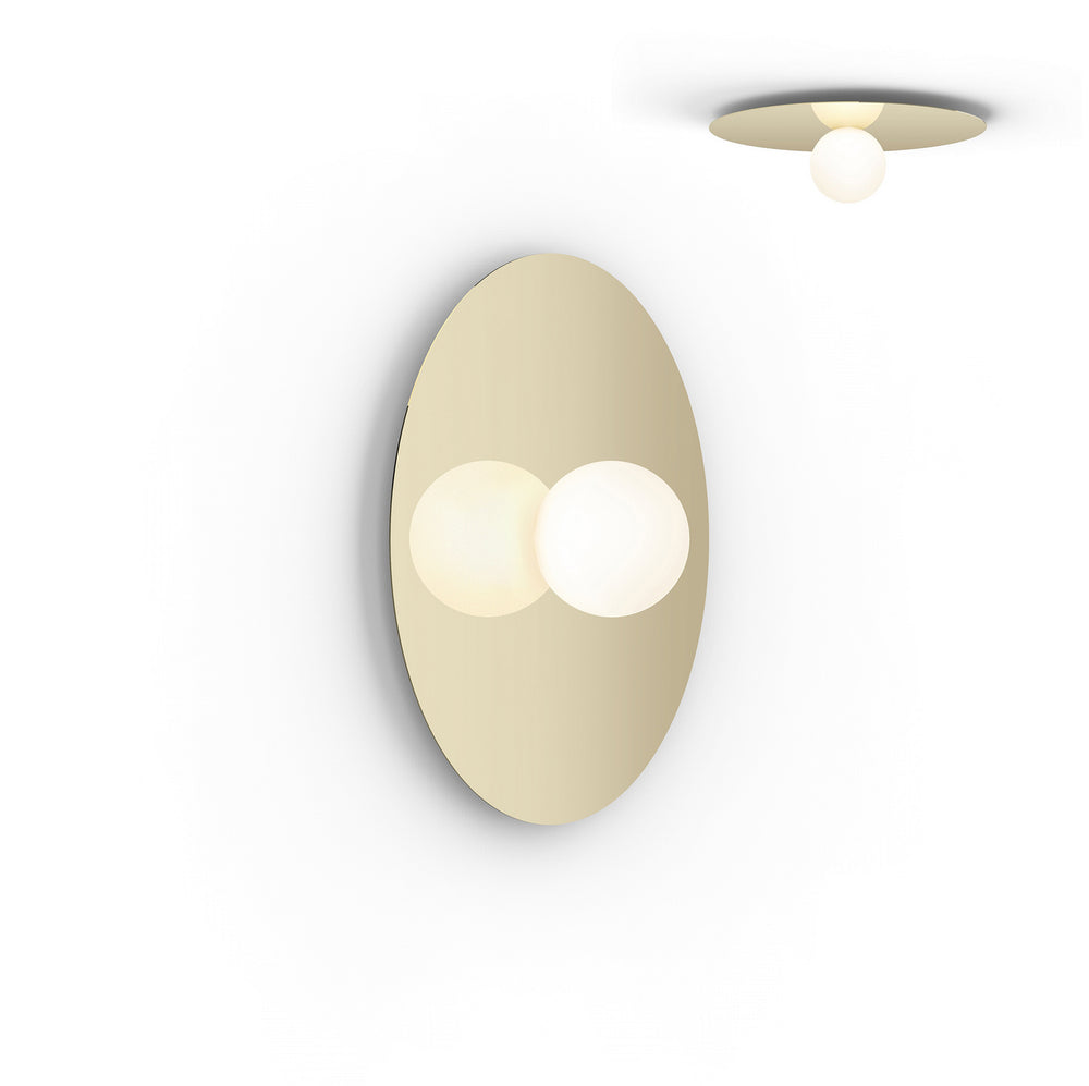 Pablo Designs - LED Flush Mount - Bola Disc - Brass- Union Lighting Luminaires Decor