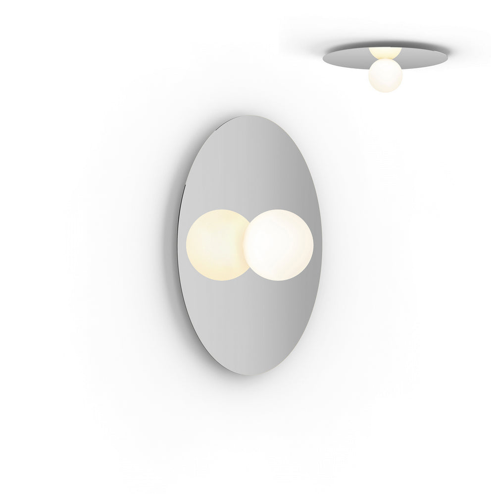 Pablo Designs - LED Flush Mount - Bola Disc - Chrome- Union Lighting Luminaires Decor