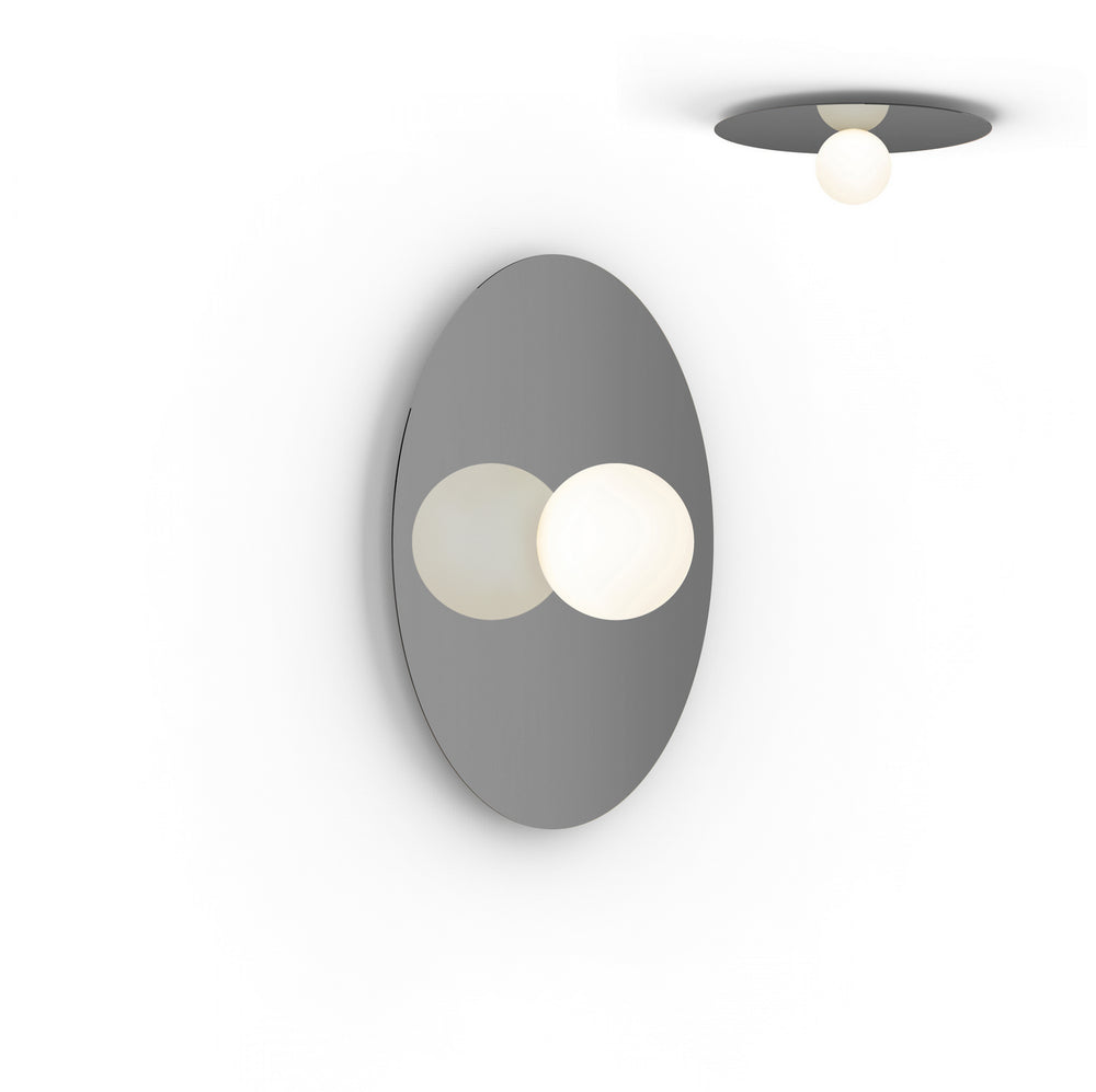 Pablo Designs - LED Flush Mount - Bola Disc - Gunmetal- Union Lighting Luminaires Decor