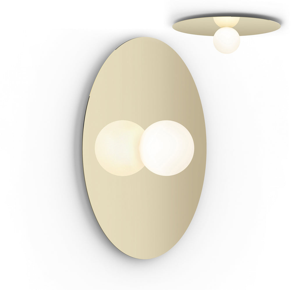 Pablo Designs - LED Flush Mount - Bola Disc - Brass- Union Lighting Luminaires Decor