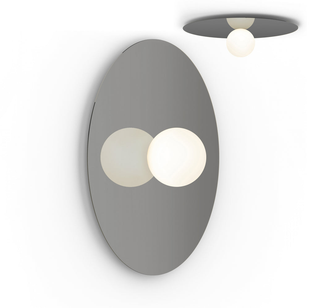 Pablo Designs - LED Flush Mount - Bola Disc - Gunmetal- Union Lighting Luminaires Decor