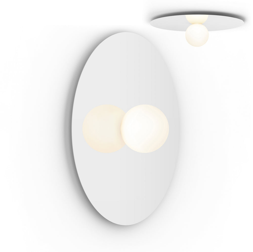 Pablo Designs - LED Flush Mount - Bola Disc - White- Union Lighting Luminaires Decor