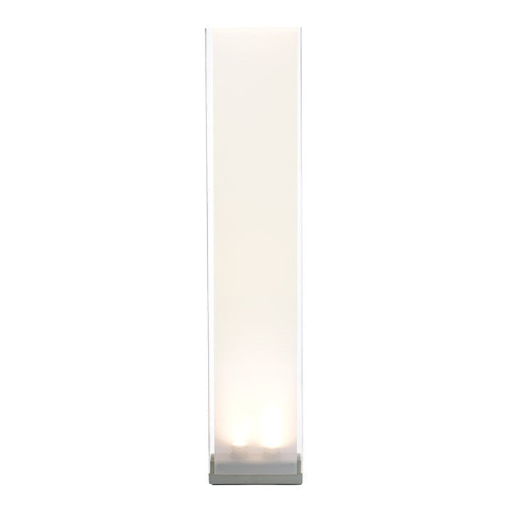 Pablo Designs - Two Light Floor Lamp - Cortina - Clear / White Diffuser / Silver- Union Lighting Luminaires Decor