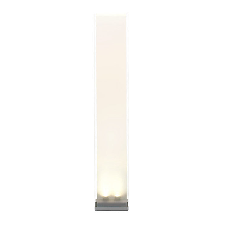 Pablo Designs - Two Light Floor Lamp - Cortina - Clear / White Diffuser / Silver- Union Lighting Luminaires Decor