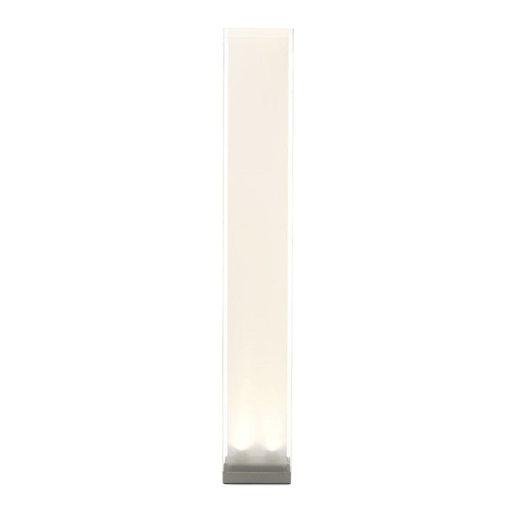 Pablo Designs - Two Light Floor Lamp - Cortina - Clear / White Diffuser / Silver- Union Lighting Luminaires Decor