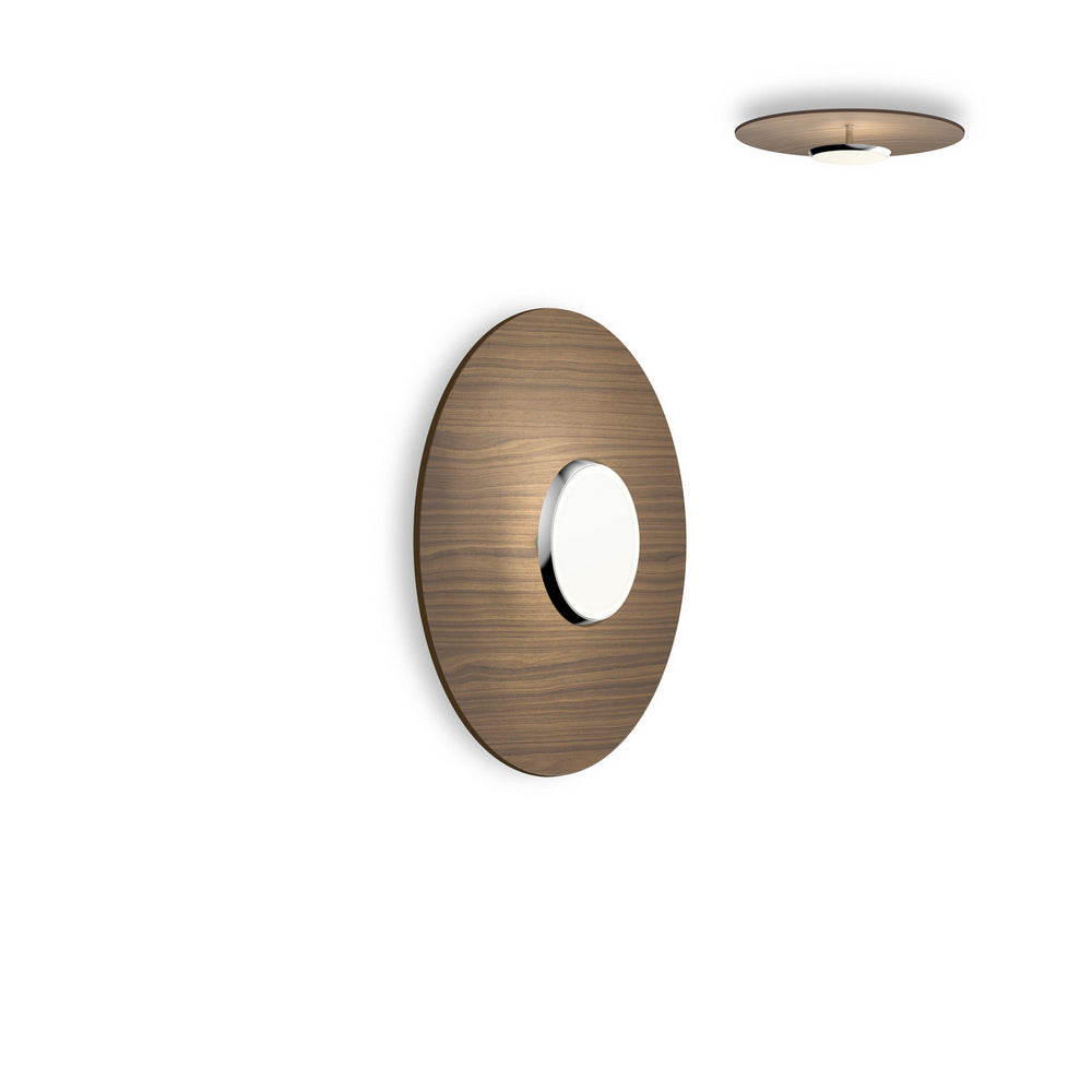 Pablo Designs - LED Flush Mount - Sky - Walnut/Chrome- Union Lighting Luminaires Decor