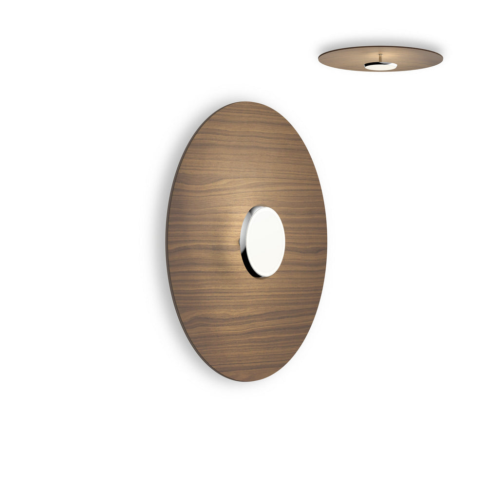 Pablo Designs - LED Flush Mount - Sky - Walnut/Chrome- Union Lighting Luminaires Decor