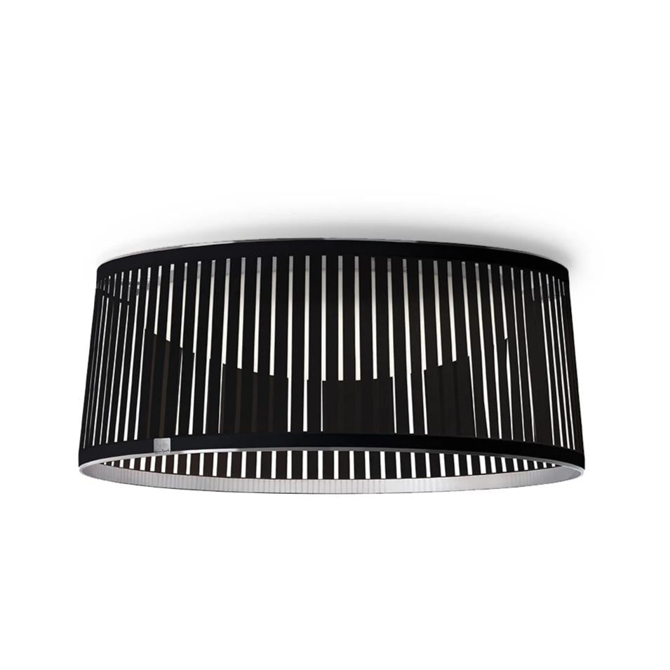 Pablo Designs - LED Flush Mount - Solis Drum - Black- Union Lighting Luminaires Decor