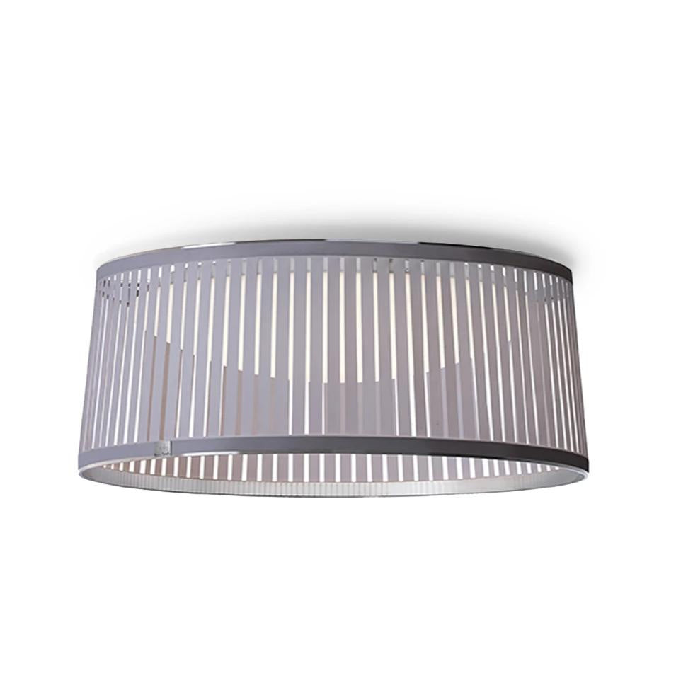 Pablo Designs - LED Flush Mount - Solis Drum - Silver- Union Lighting Luminaires Decor