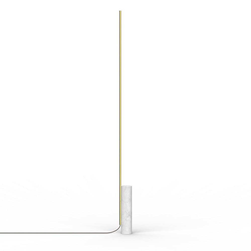 Pablo Designs - LED Floor Lamp - T.O - White Marble/Brass- Union Lighting Luminaires Decor