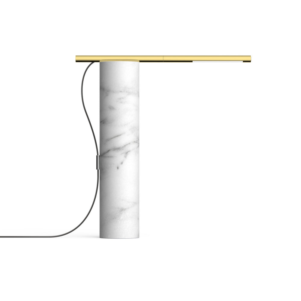 Pablo Designs - LED Table Lamp - T.O - White Marble/Brass- Union Lighting Luminaires Decor