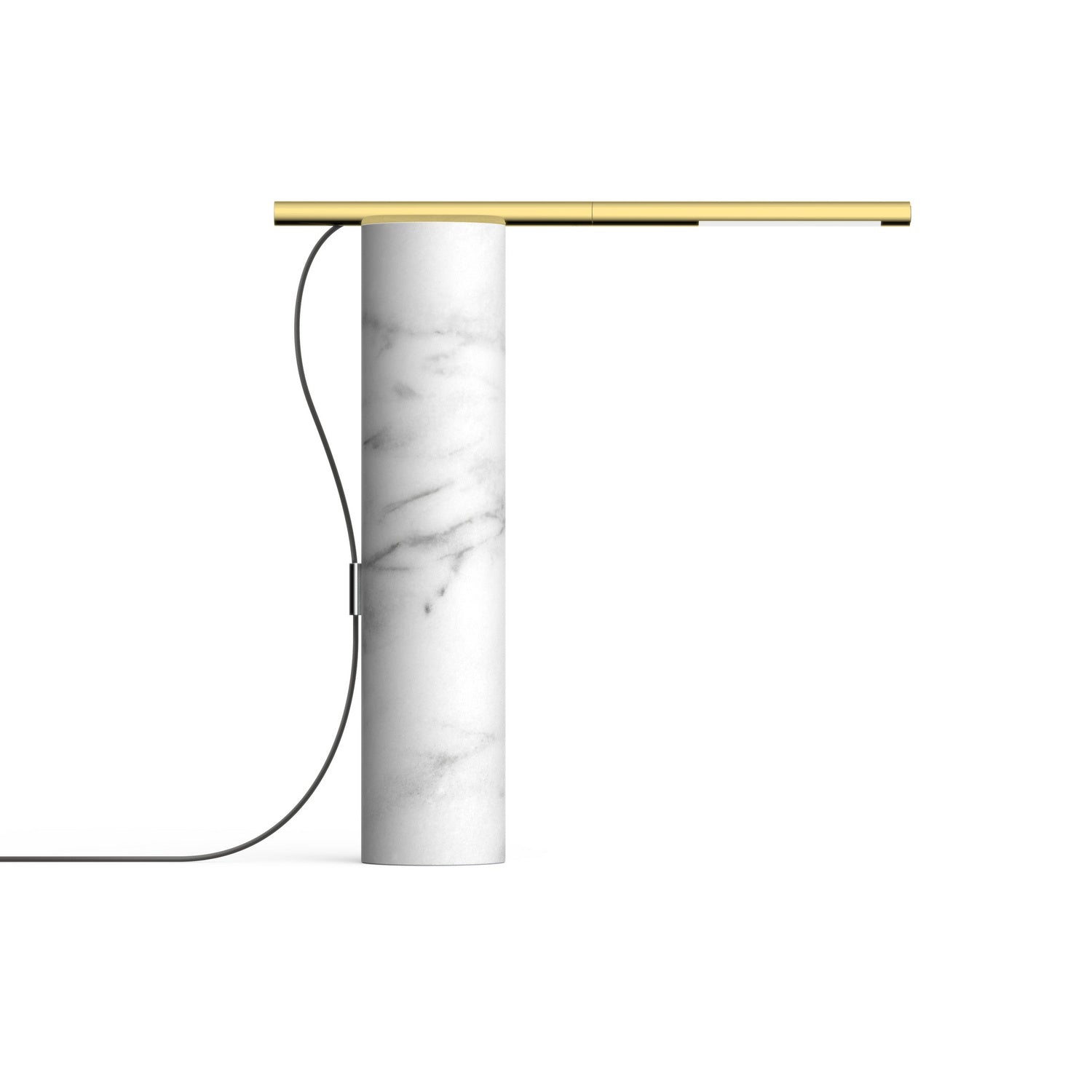 Pablo Designs - LED Table Lamp - T.O - White Marble/Brass- Union Lighting Luminaires Decor