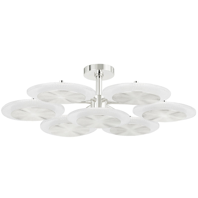 Corbett Lighting Canada - LED Semi Flush Mount - Topaz - Polished Nickel- Union Lighting Luminaires Decor
