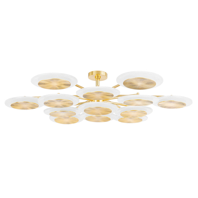Corbett Lighting Canada - LED Semi Flush Mount - Topaz - Vintage Polished Brass- Union Lighting Luminaires Decor