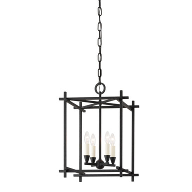 Troy Lighting Canada - Four Light Lantern - Huck - Black Iron- Union Lighting Luminaires Decor