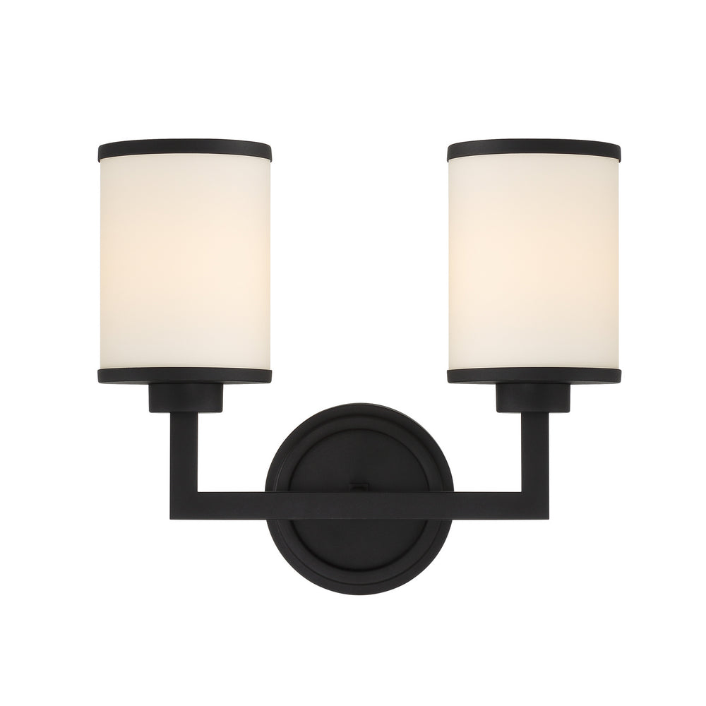 Crystorama - Two Light Wall Sconce - Bryant - Black Forged- Union Lighting Luminaires Decor