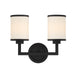 Crystorama - Two Light Wall Sconce - Bryant - Black Forged- Union Lighting Luminaires Decor