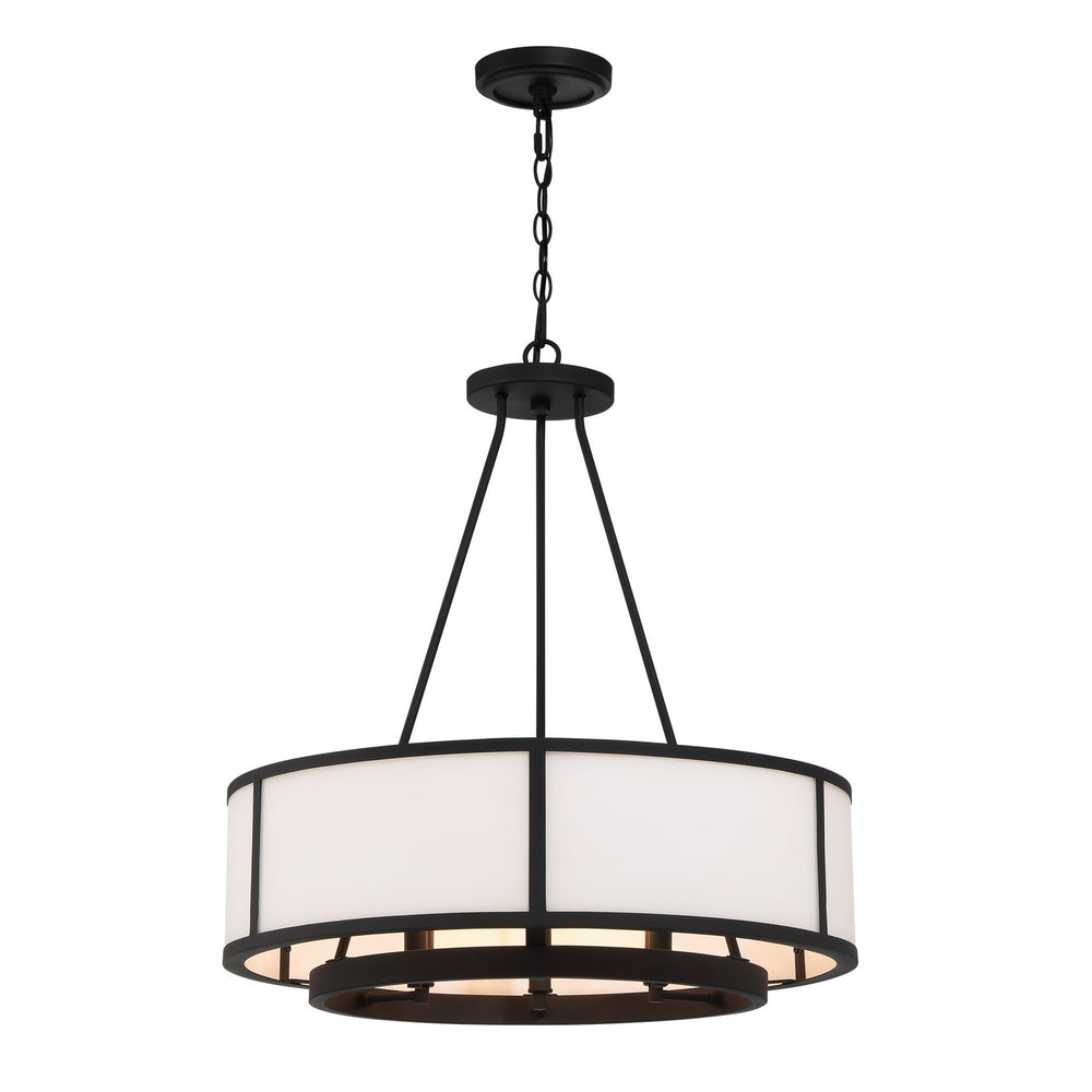 Crystorama - Six Light Chandelier - Bryant - Black Forged- Union Lighting Luminaires Decor